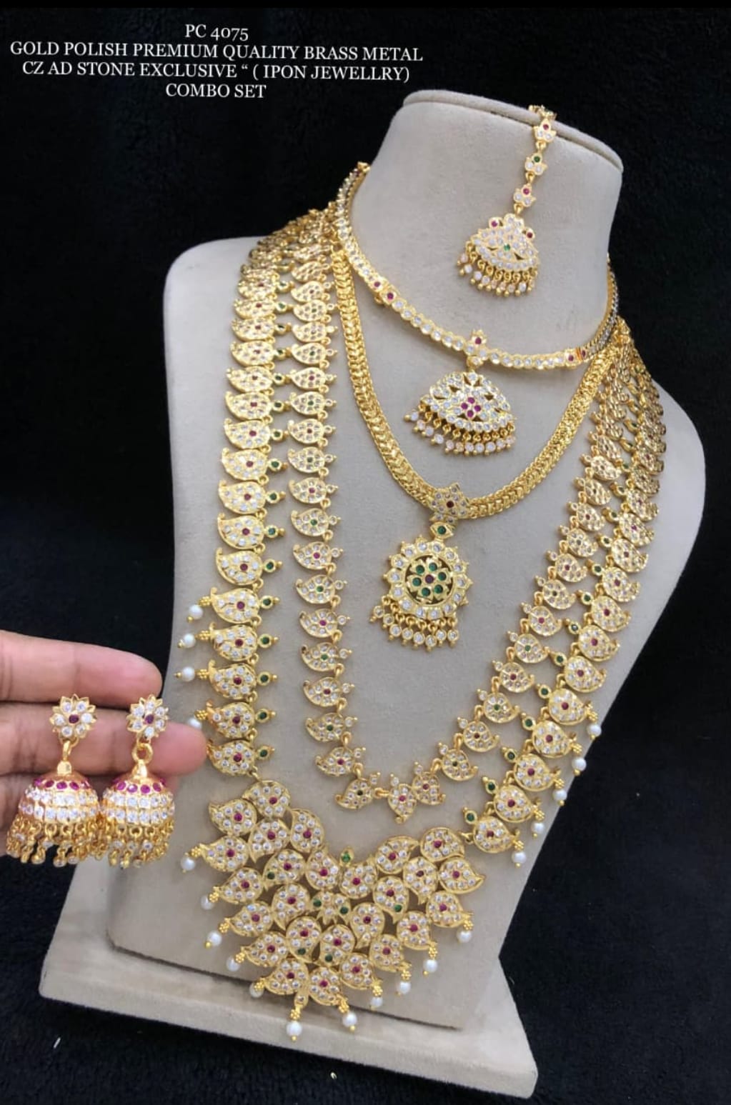 Gold Polished Super Jewellery Combo Set