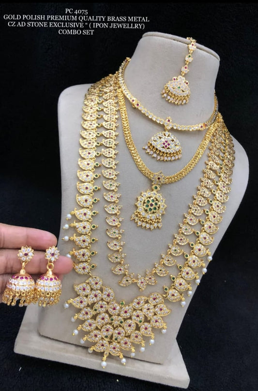 Gold Polished Super Jewellery Combo Set