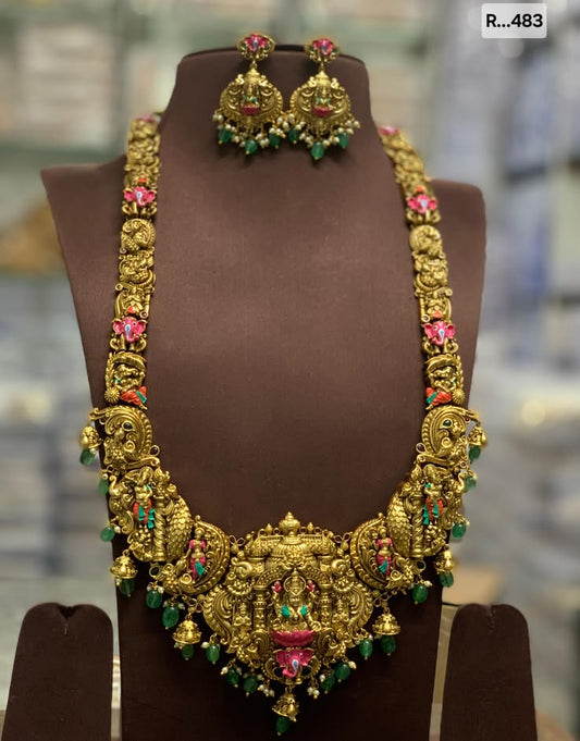 South queen Art Necklace With Srinivasa Work