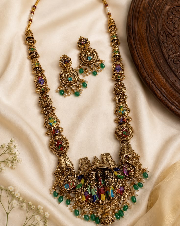 Royal Antique Temple Necklace Set