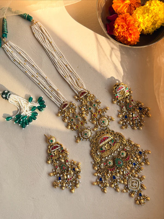 Handcrafted White Necklace Long