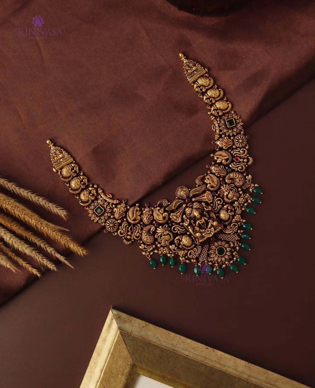 Tradition Two Look Srinivasa Necklace With Golden Work