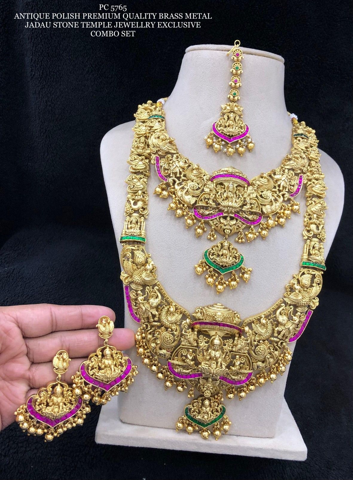 Jadau Stone Temple Jewellery For You