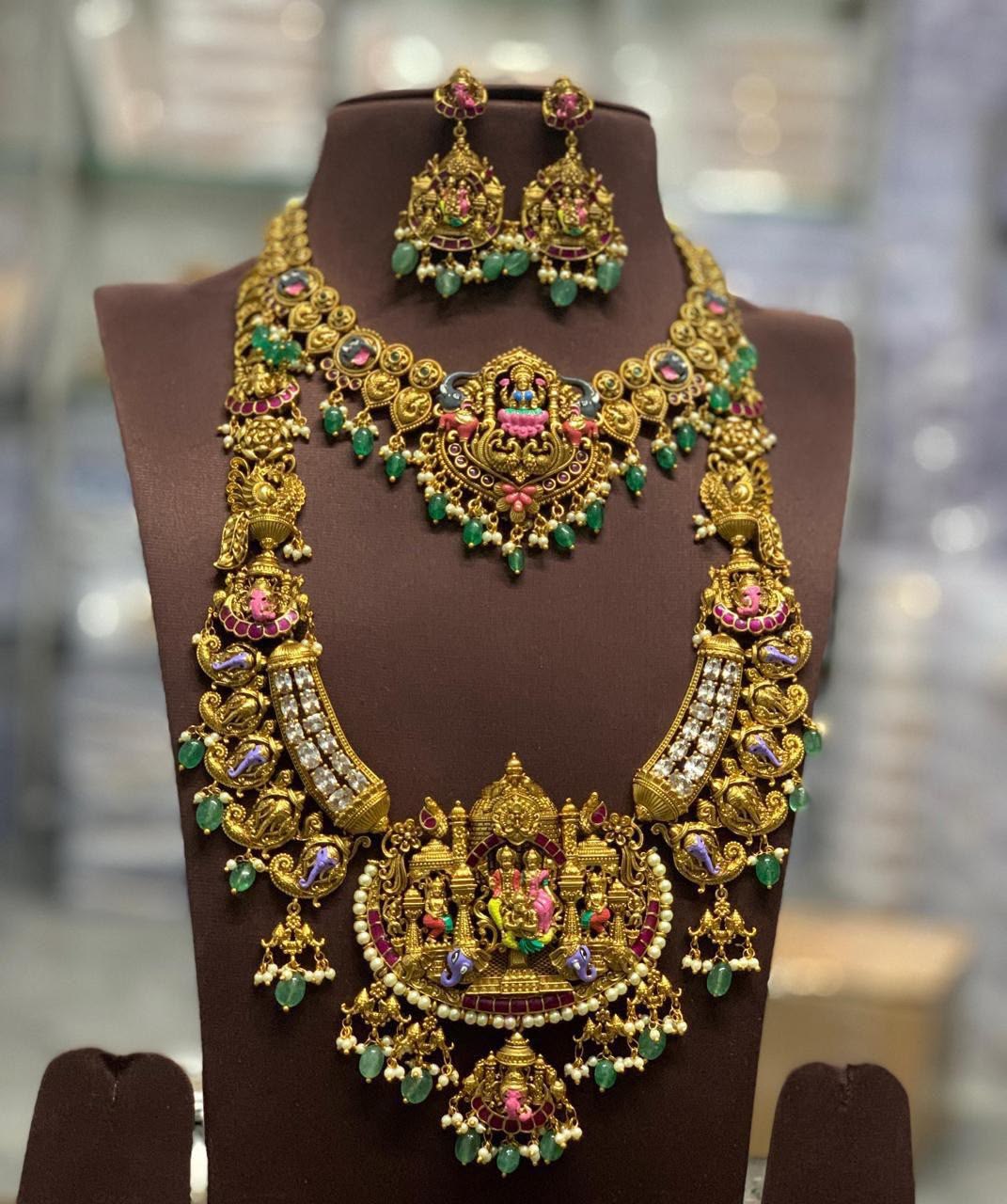 Super Hit Designer Painted Necklace Gold Plated